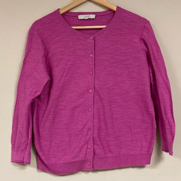 LOFT Ann Taylor Cardigan Women’s Large Sweater Preppy Businesswear Fall Winter - Picture 1 of 7